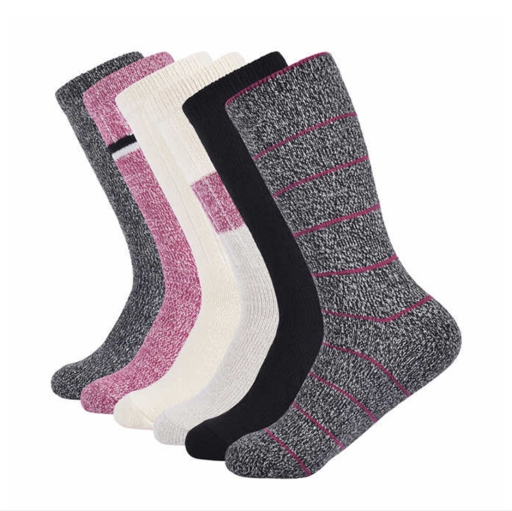 NWT LUCKY BRAND UNISEX BOOT SOCK 6 PAIR Pack - Picture 1 of 8